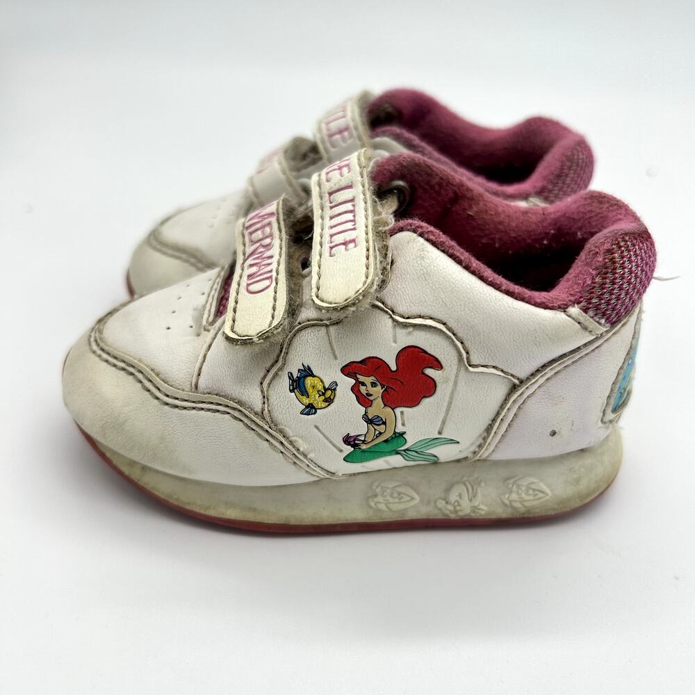 Vintage Little Mermaid Sneakers 90's Ariel Disney Princess Girl Toddler Shoes 3 - Picture 11 of 12